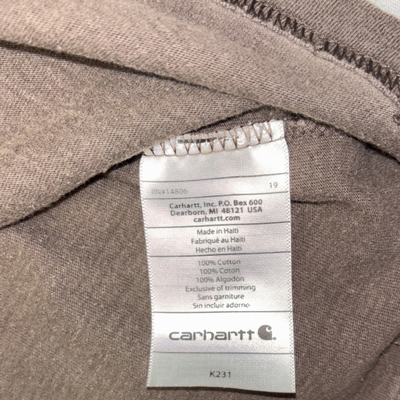 Carhartt K231 loose-fit heavyweight long-sleeve logo t-shirt in Brown - Picture 6 of 6